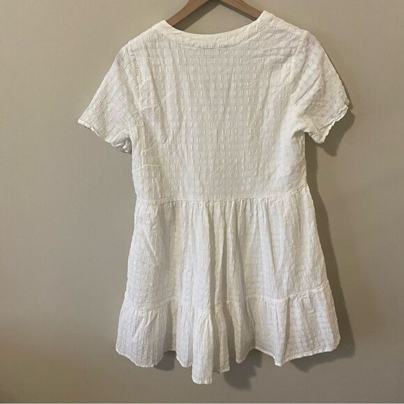 Lulu’s Sunshine On the Mind White Short Sleeve Babydoll Dress - Picture 8 of 11